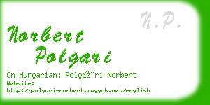 norbert polgari business card